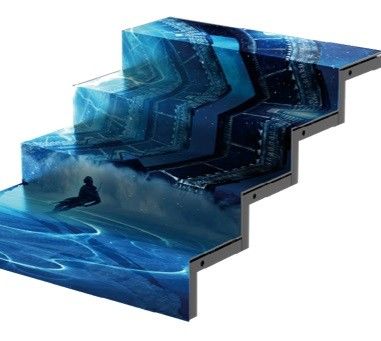 Εσωτερική οθόνη LED σκάλας με φωτεινότητα 600-3000 cd/m2 και μέγιστη αντοχή φορτίου 2200 kg
